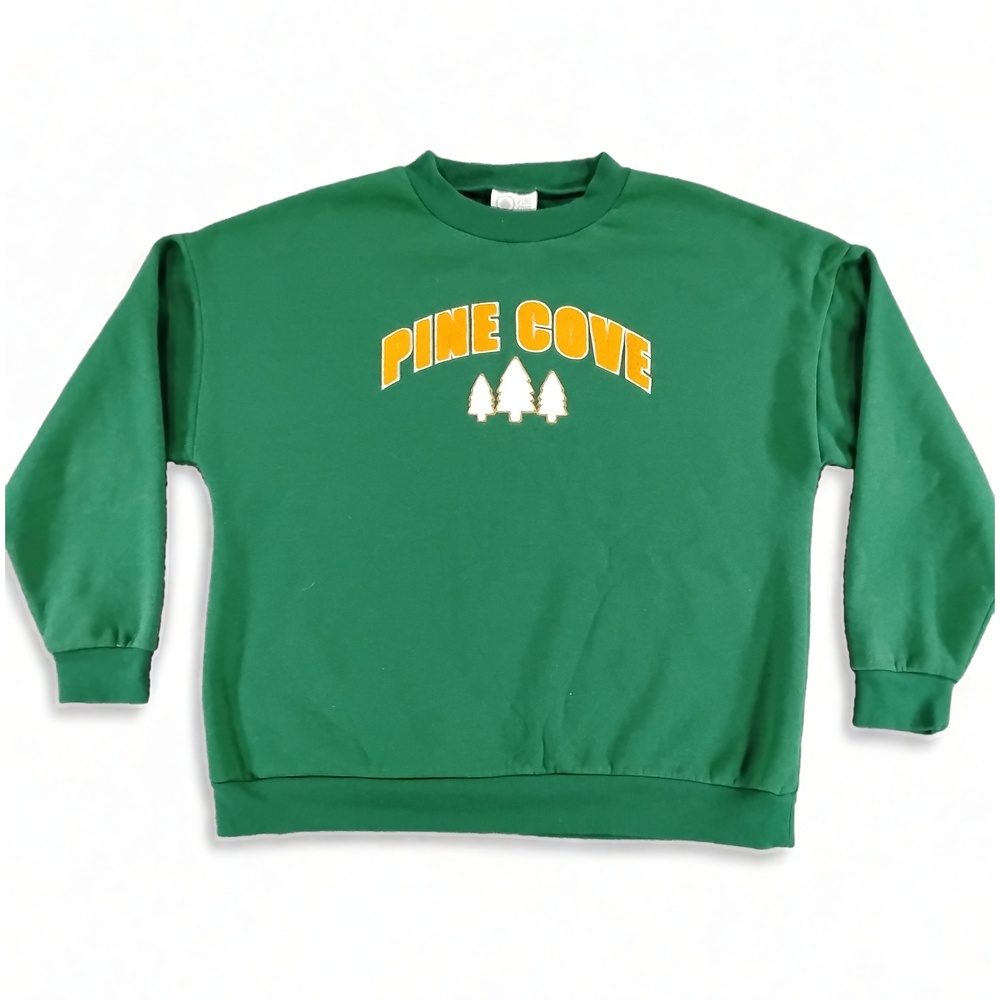 Gorpcore Minimalist PINE COVE Pullover Crewneck Sweatshirt XL Embroidered Nature